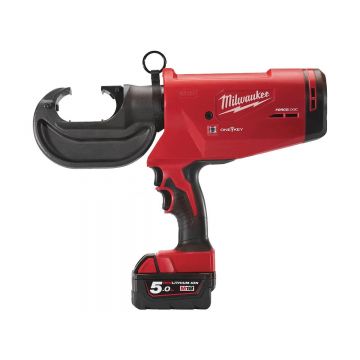 Presa hidraulica pentru cabluri Milwaukee M18 FORCE LOGIC HCCT109/42-522C, forta de 109 kN, 2x acumulatori, incarcator, functie One Key, 4933459273