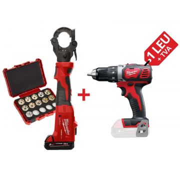 PROMO: Kit presa hidraulica Milwaukee ONE-KEY M18 ONEHCCT60-202C, 60 kN, 18V + Masina de gaurit compacta M18, 50 Nm, mandrina 13mm, bacuri sertizare, 4933479684-PROMO PROMO: Kit presa hidraulica Milwaukee ONE-KEY M18 ONEHCCT60-202C, 60 kN, 18V + Masina de gaurit compacta M18, 50 Nm, mandrina 13mm, bacuri sertizare, 4933479684-PROMO