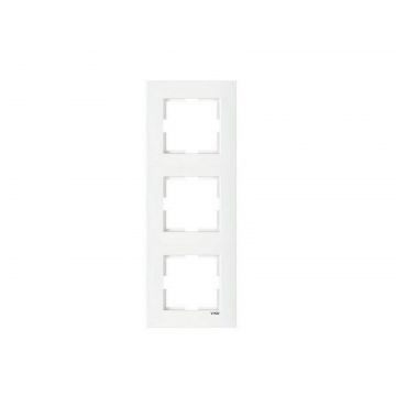 Rama prize, 3 posturi, ABS alb, orientare verticala, Karre Plus Panasonic VI-KAR3V