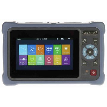 Reflectometru optic, pana la 100km, display touchscreen 4.3 inch, baterie 3.7V, 4000mAh, card memorie 8GB, TS-OTDR