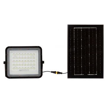 Reflector LED cu incarcare solara 6W V-Tac, 400 lm, lumina rece 6400K, IP65, SKU-7821