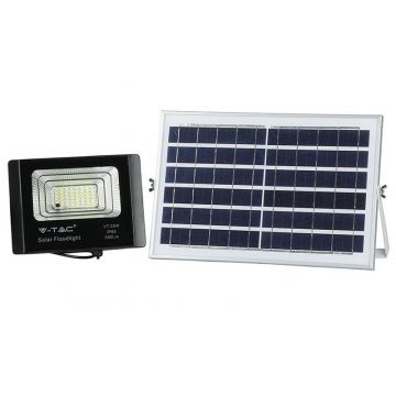 Reflector LED cu panou solar, 12W, 6000K, baterie de 5000mAh, IP65, V-Tac SKU-94006