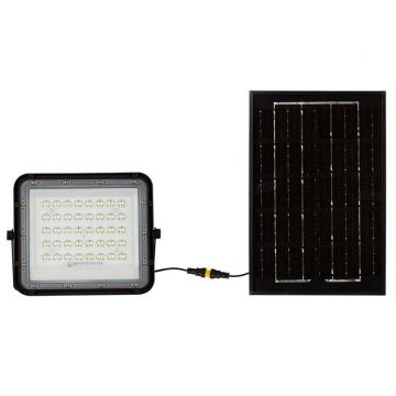 Reflector LED cu panou solar 6W, telecomanda, 400lm, 4000K, IP65, negru, V-Tac SKU-7822