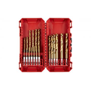Set 19 burghie Milwaukee pentru metal, HSS Ground, tija hex 1/4 inch, diametru 2-10mm, invelis din titan, cutie depozitare, 4932493866 Set 19 burghie Milwaukee pentru metal, HSS Ground, tija hex 1/4 inch, diametru 2-10mm, invelis din titan, cutie depozitare, 4932493866
