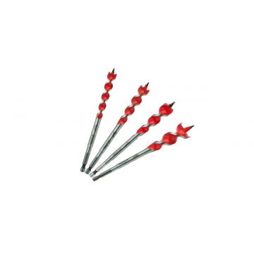 Set 4 burghie pentru lemn Milwaukee, diametru 13-25mm, prindere hex 1/4 inch, design conic, 4932479477