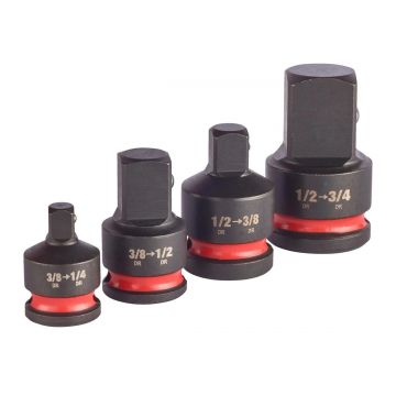 Set adaptoare Milwaukee Shockwave, 4 piese, 1/2 inch, aliaj crom-molibden, 4932480356 Set adaptoare Milwaukee Shockwave, 4 piese, 1/2 inch, aliaj crom-molibden, 4932480356
