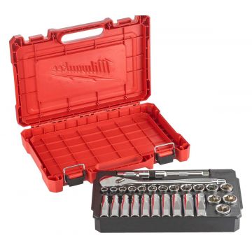 Set antrenor cu clichet si chei tubulare Milwaukee, constructie metalica, 4932471864