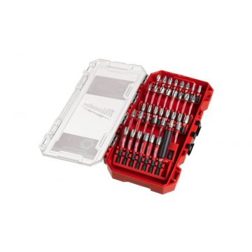 Set biti, 38 piese Shockwave Milwaukee, cutie protectie din plastic, 4932492009
