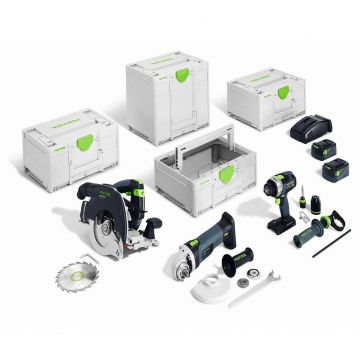 Set combo Festool, ferastrau circular HKC 55 + masina de gaurit TPC 18/4 + polizor unghiular AGC 18, baterii 5 Ah, Systainer TB-M 137, 578025 Set combo Festool, ferastrau circular HKC 55 + masina de gaurit TPC 18/4 + polizor unghiular AGC 18, baterii 5 Ah, Systainer TB-M 137, 578025