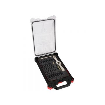 Set filiere si tarozi Milwaukee W/HEX-LOK, maner 2 in 1, 38 bucati, otel cromat, 4932498721