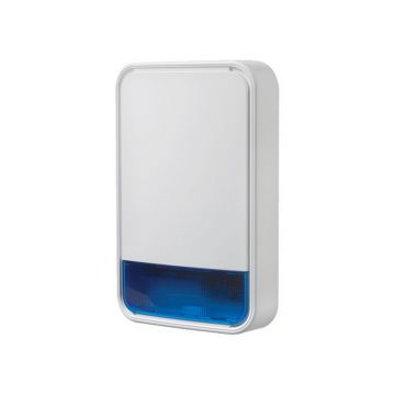 Sirena wireless de exterior DSC NEO PG8911BAT, frecventa 868 MHz, tonalitati multiple, nivel acustic 109 dB la 1m