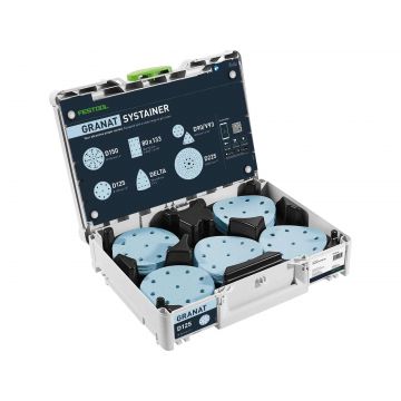 Systainer pentru materiale abrazive Festool Granat D90 si V93, 160 piese, 578196 Systainer pentru materiale abrazive Festool Granat D90 si V93, 160 piese, 578196