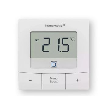 Termostat pentru incalzire in pardoseala, 6 profiluri incalzire, raza actiune 250m, afisaj LED, IP20, aplicatie mobila, Homematic HmIP-WTH-B