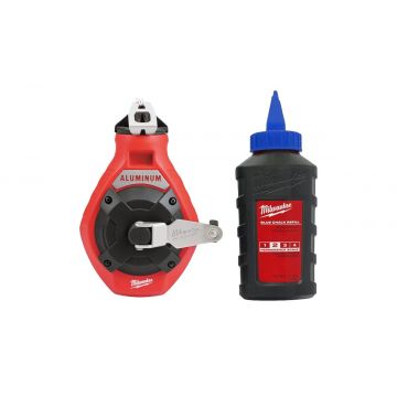 Trasor cu sfoara Milwaukee si rezerva albastra, 0.9mm, lungime 30m, sistem angrenaje planetare, raport viteza 6:1, 4932493814