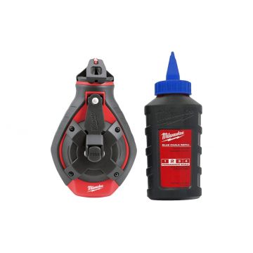 Trasor cu sfoara Milwaukee si rezerva albastra, latime 1.5mm, lungime 30m, sistem angrenaje planetare, raport viteza 6:1, 4932493815