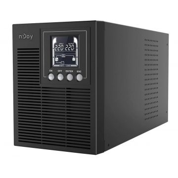 UPS 1000 VA / 800 W cu 3 prize Schuko Njoy UPOL-OL100EP-CG01B, sinusoidala pura, dubla conversie, 96% eficienta UPS 1000 VA / 800 W cu 3 prize Schuko Njoy UPOL-OL100EP-CG01B, sinusoidala pura, dubla conversie, 96% eficienta
