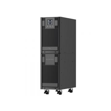 UPS monofazat Njoy UPCMTOP960HASCG01B, unda sinusoidala pura, 5.4KW, eficienta 96% Eco mode, LCD, USB