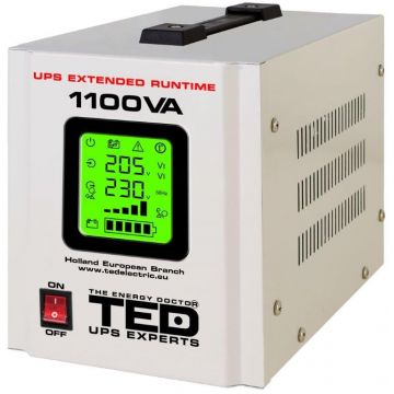 UPS pentru centrale termice pe lemn / gaz /  700W, 1100VA sinusoida Pura, transfer 6ms, TED000323 UPS pentru centrale termice pe lemn / gaz /  700W, 1100VA sinusoida Pura, transfer 6ms, TED000323