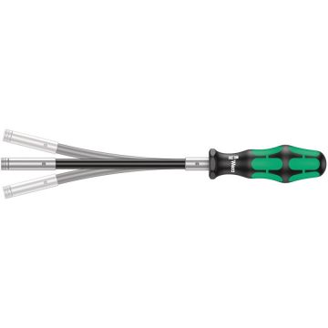 393 S bits hand holder, extra slim, with flexible shaft, screwdriver (black/green)