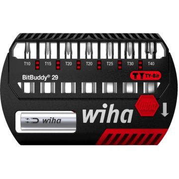 BitBuddy TY-Bits 29mm, 8-piece black/red, TORX bit set