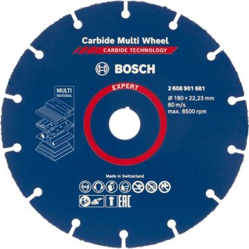 Bosch Professional EXPERT Carbide MultiWheel cutting disc, O 180mm bore 22.23mm, straight