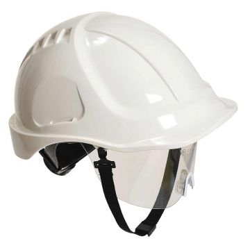 Casca cu Visor Endurance Plus Portwest model PW54, culoare Alb, fit R