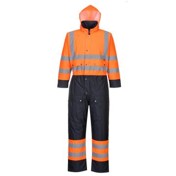 Combinezon HiVis Contrast Captusit Portwest model S485, marime 6XL, culoare Portocaliu/Navy, fit R
