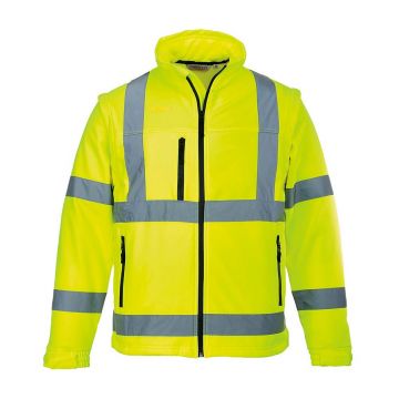 Jacheta Softshell HiVis  (3L) Portwest model S428, marime 4XL, culoare Galben, fit R