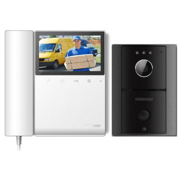 Kit videointerfon si monitor Commax ECO SET LITE, 4,3 inch, 1 familie, 4 fire