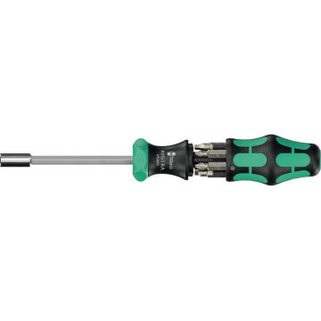 Kraftform Kompakt 27 RA 2, bit set black/green, 6-piece, 1/4, with ratchet function
