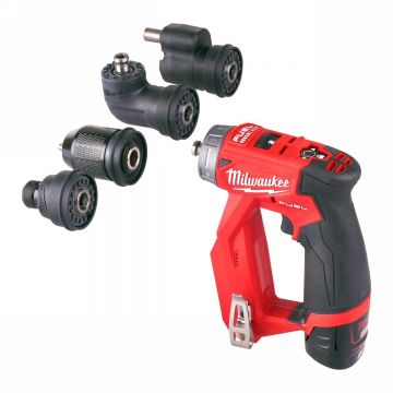 Masina de gaurit si insurubat Milwaukee M12 FDDXKIT-0X, 12V, 34 Nm, set 4-in-1, 4933471332