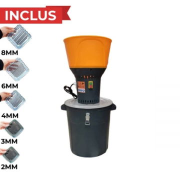 Moara HOLZ MILL-50 pentru Faina/Malai Alimentar, Zahar Pudra si Cereale Furajere, galeata plastic, 5 site