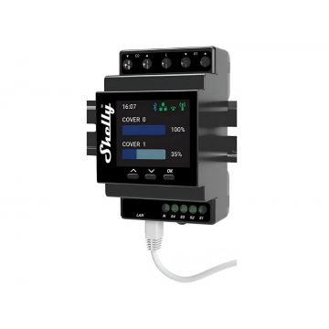 Releu inteligent Shelly PRO, WiFi, 4 canale pentru 2 rulouri, contor de energie, Ethernet, Bluetooth, ALL-REL-PRO4DUAL