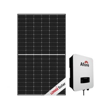 Sistem fotovoltaic cu invertor Afore On-Grid, Trifazat, 8KW si 21 panouri Longi, 380W, KIT BNT008KTL+LR4-60HPH-380M