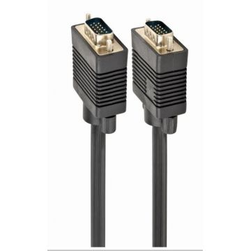 Cablu VGA negru 3 metri, cu izolatie dubla si ferita premium, CC-PPVGA-10-B(3M)