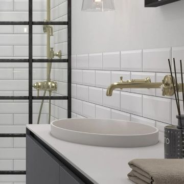 Faianta Mainzu Bissel Blanco Mate 10x20 - Dimensiune 10x20