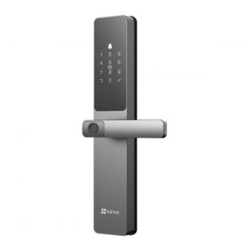 Incuietoare smart cu amprenta Ezviz DL05, cu aplicatie mobila, control vocal, Bluetooth, Wi-Fi, IP65, CS-DL05 (WBCP/M)