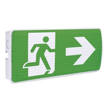 Pachet corp iluminat de siguranta cu LED 5W si folie PT dreapta, Braytron BR-BC14-00900-USA-DR