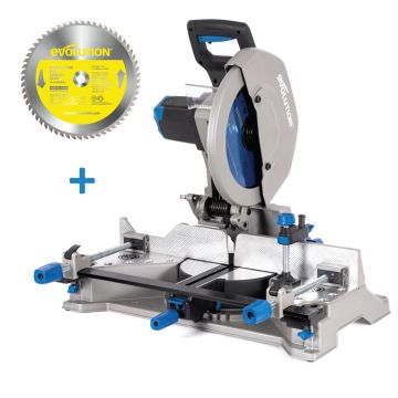 Pachet fierastrau debitator metal Evolution S355MCS 355mm cu disc otel + disc inox