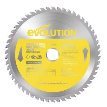 Panza circular pentru taiat otel inoxidabil, pentru fierastraie circulare Evolution 210mm, Ø210 x 25.4 mm, 54 dinti TCT