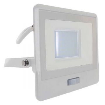 Reflector LED SMD V-Tac SKU-20300, 30W, 6400K, 2340lm, cu senzor miscare, IP65