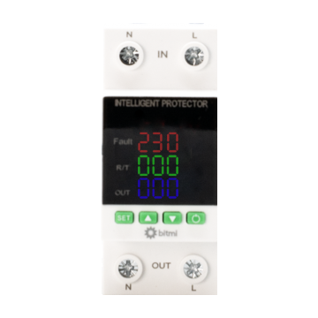 Releu de protectie la tensiune si curent cu reconectare, 220V 63A, Bitmi 11856