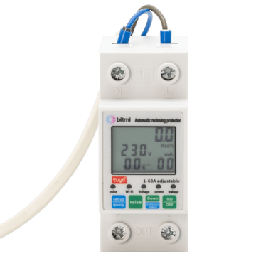 Releu Smart WiFi cu protectie completa si contor de energie, 63A, Bitmi 11861