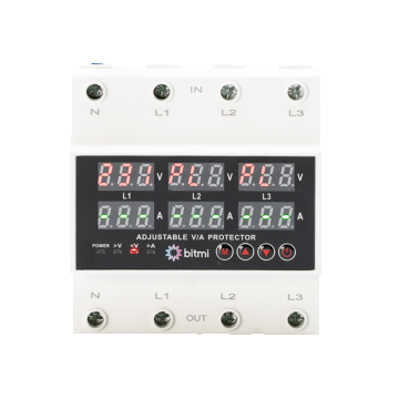 Releu trifazat asincron de protectie la tensiune si curent 1-63A, Bitmi 11854