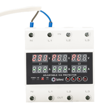 Releu trifazat asincron de protectie la tensiune si curent 1-63A, Bitmi 11854