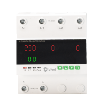 Releu trifazat de protectie la supracurent si tensiune cu comutare de faza, 100A, Bitmi 11858