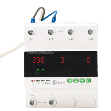 Releu trifazat de protectie la supracurent si tensiune cu comutare de faza, 100A, Bitmi 11858