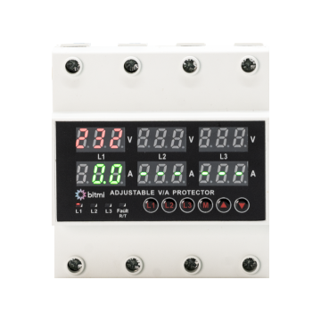 Releu trifazat sincron de protectie la tensiune si curent cu afisaj digital 1-63A, Bitmi 11853