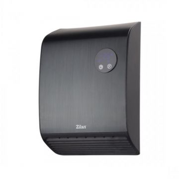 Aeroterma de Perete cu Senzor de Pierdere A Caldurii, Display LED, Negru, Putere 2000W