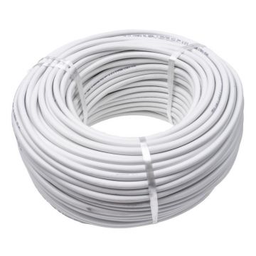 Cablu Electric Simplu Alb, 2 x 2.5 x 100 m, Clasa de Protectie A++